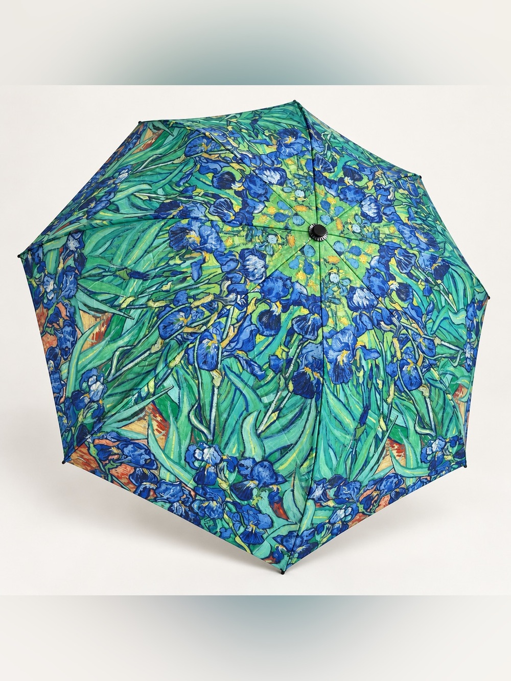 Galleria Van Gogh Irises Folding Umbrella Auto Open Close Art Museum Floral